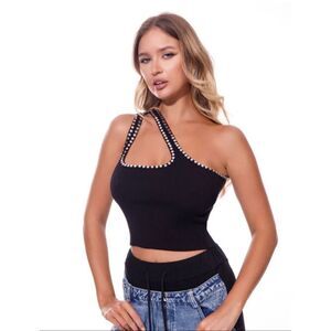 Galita Sudded Asymmetrical Cut Out Top Size S/M